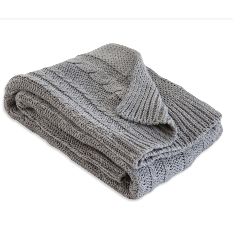Burt's Bees Baby Cable Knit Sweater Stroller Blanket Blossom