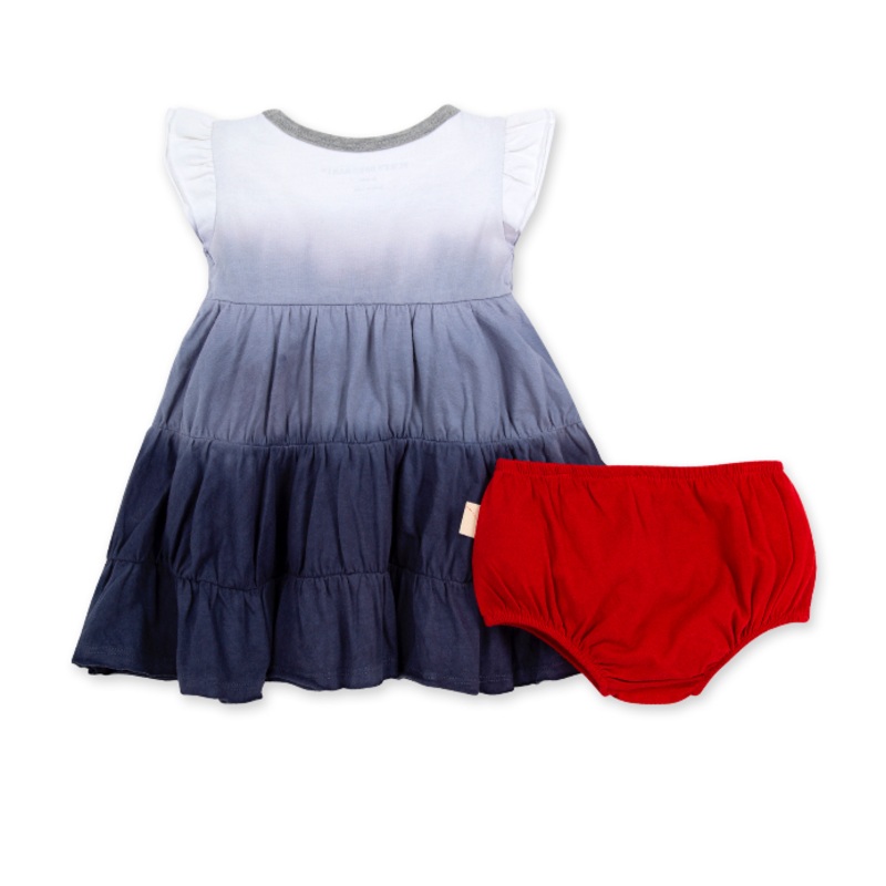 Burt's Bees Baby Dip Dyed Dress & Diaper Cover Set 3-6 Months