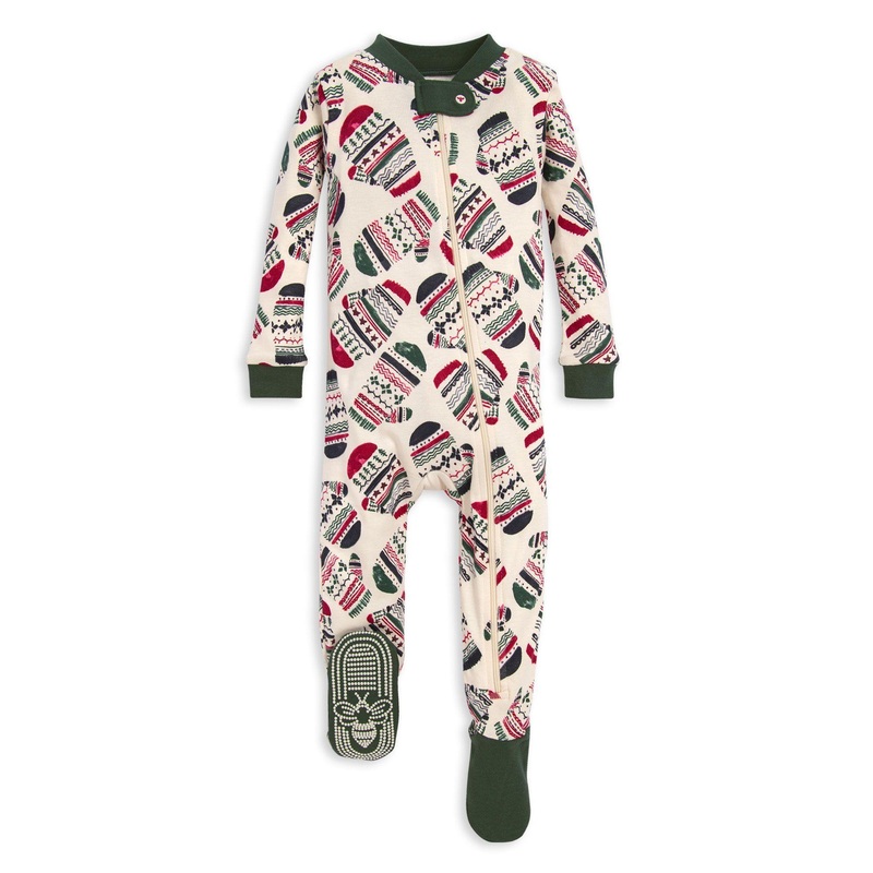 Burt's Bees Baby Organic Cotton Snug Fit Pajamas 0-3 Months Northern Reindeer