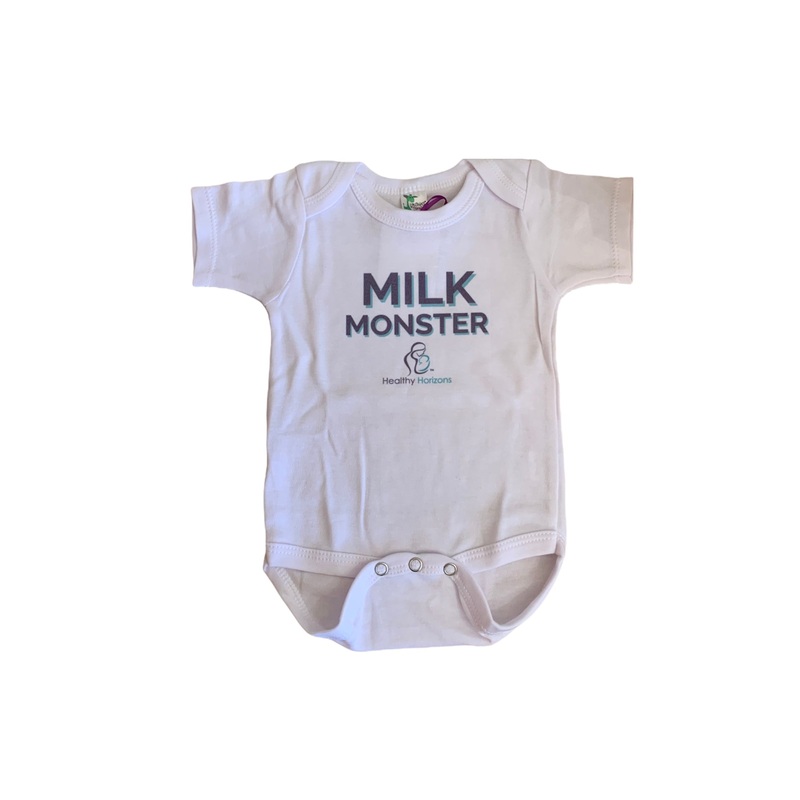 Healthy Horizons Baby Onesie Milk Monster Onesie 0-3 Months