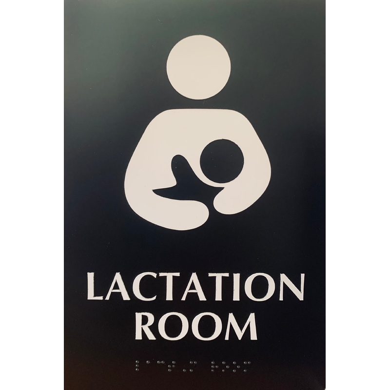 Lactation Room Door Sign With Braille