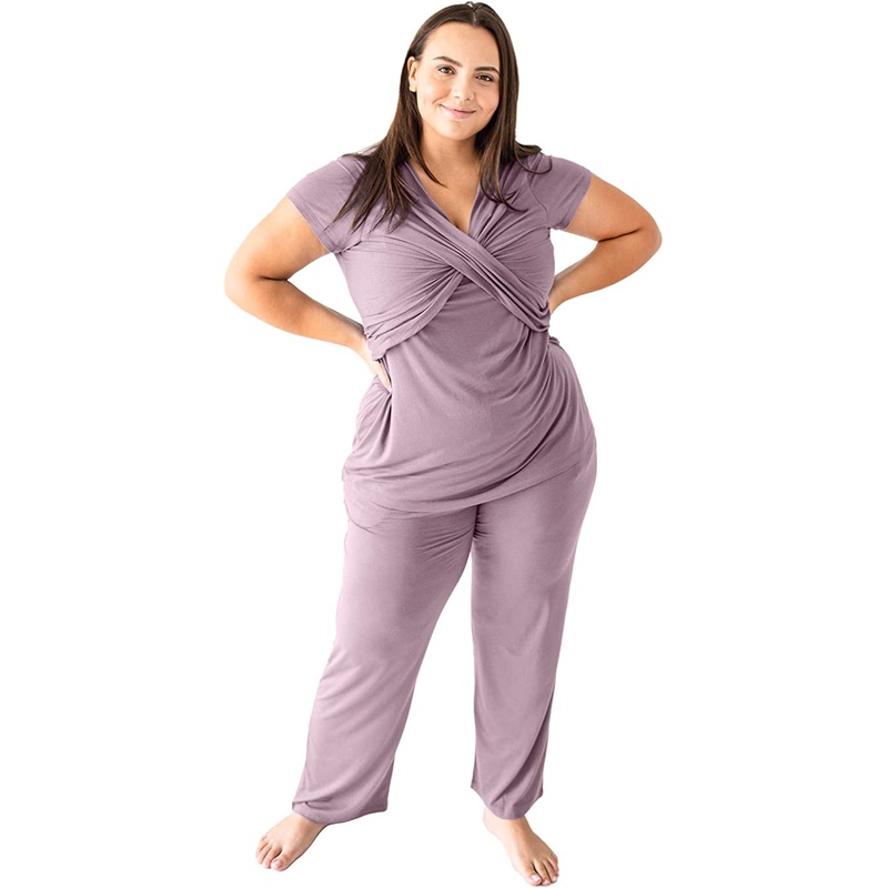 Kindred Bravely Davy Nursing & Maternity Pajama Set Small Mauve