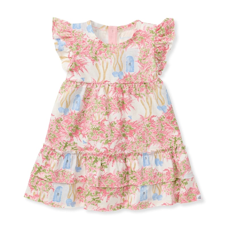 Burt's Bees Baby Doors of Santorini Organic Cotton Dress & Diaper Cover Set 0-3 Months