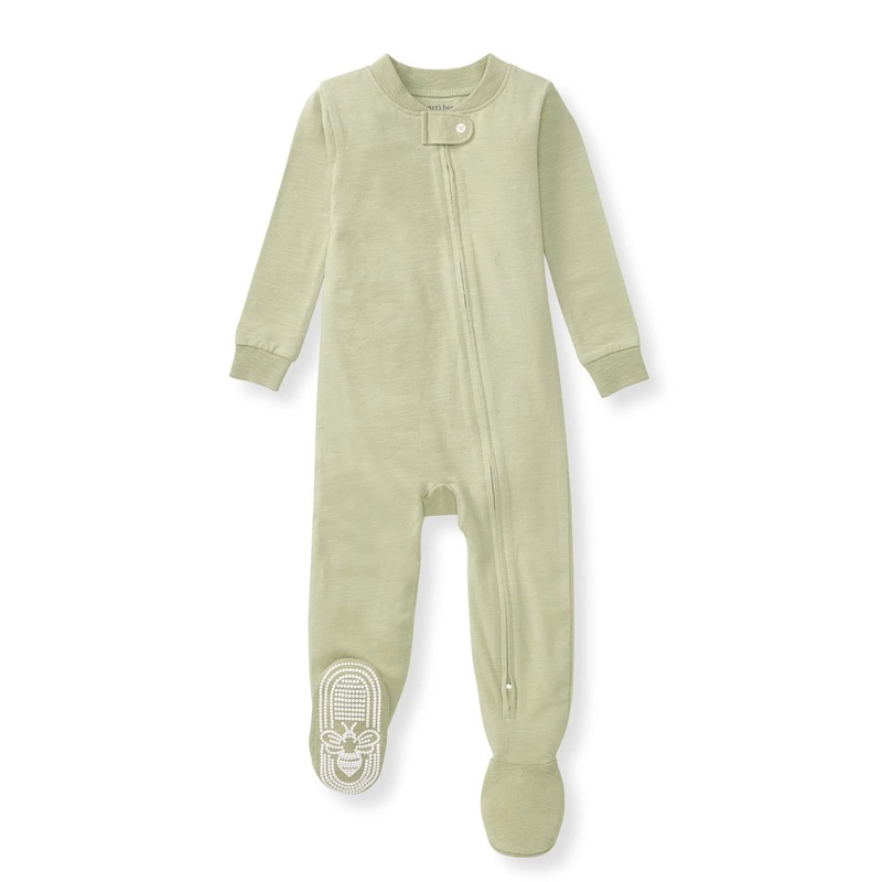 Burt's Bees Baby Honeysoft Baby Sleeper 0-3 Months Mossy Green