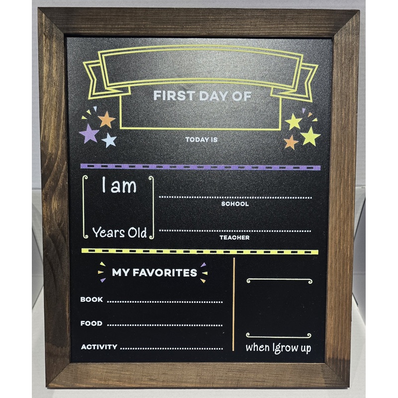 First and Last Day of School Reversible Chalkboard