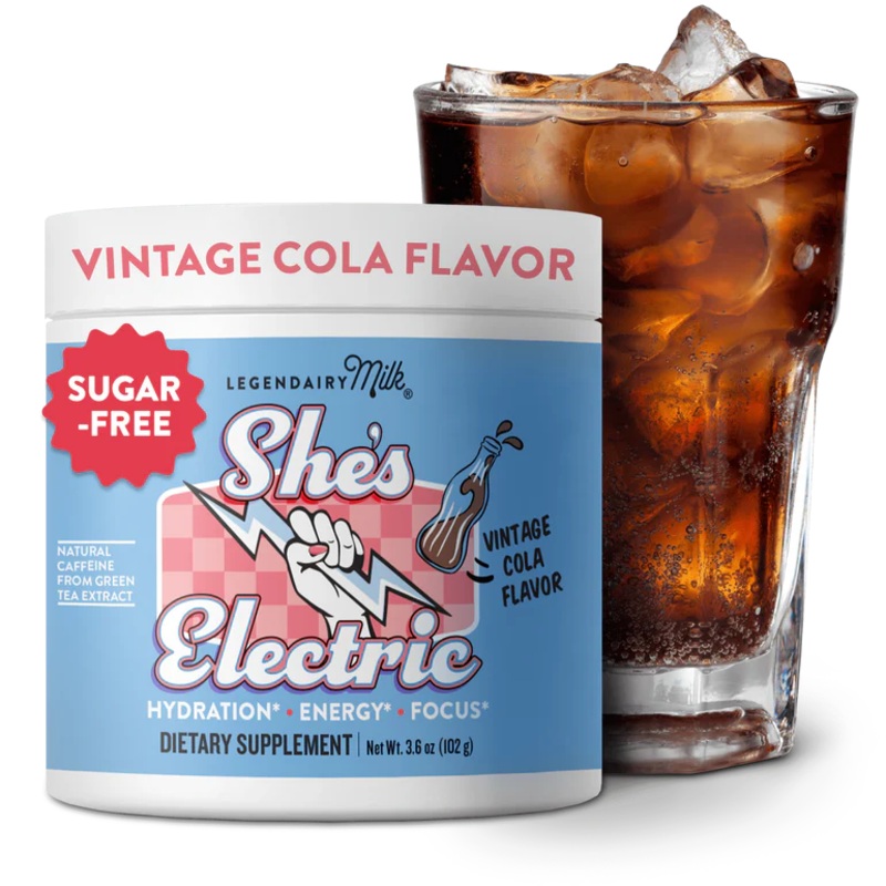 Legendairy Milk Shes Electric Cola Energy Drink Powder Vintage Cola