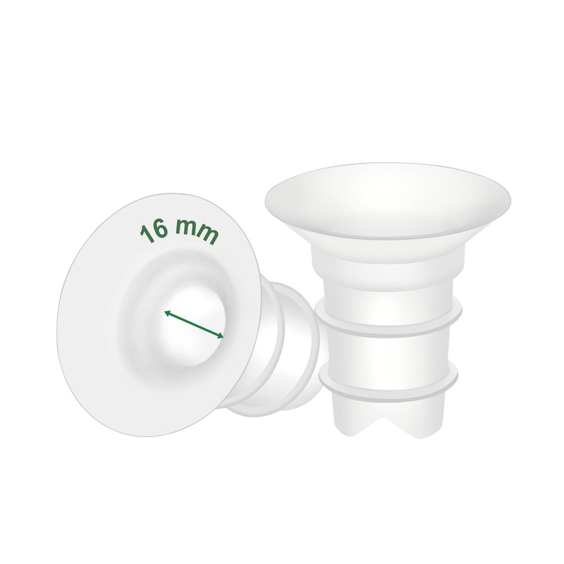 Maymom Flange Inserts Long Plus 2 Pack (Compatible with Spectra, Medela PersonalFit Breast Shields) 16mm
