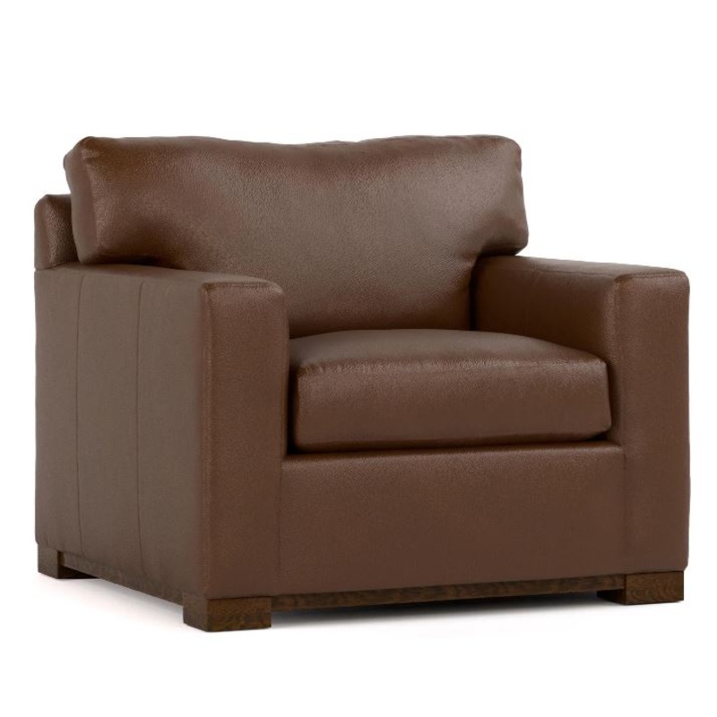 Plush Top Grain Leather Lactation Room Chair